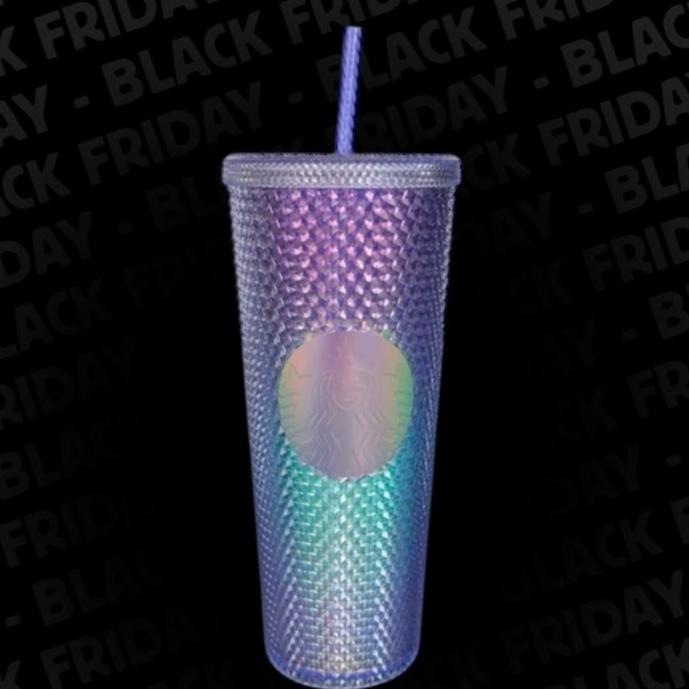 Starbucks Purple Ombre Mermaid Studded Bling Tumbler Cup 24oz Summer 2021 NWT